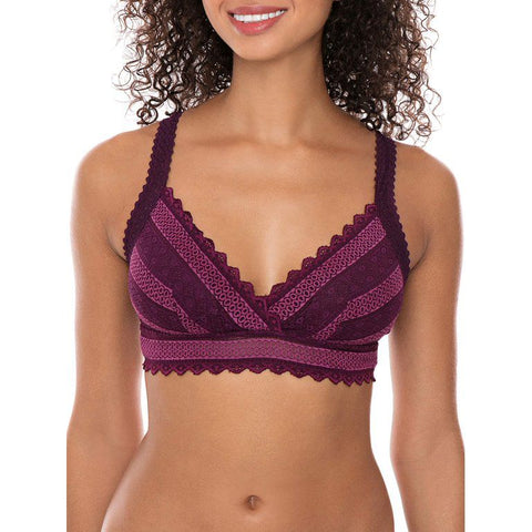 WOMENS SEXY LACE BRA PURPLE