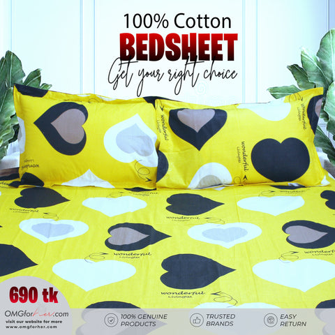 100% COTTON BEDSHEET (KING SIZE)