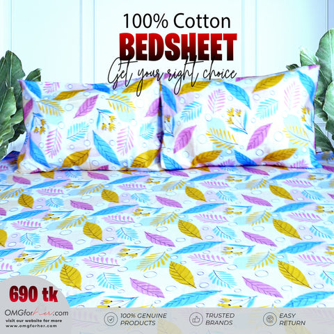 100% COTTON BEDSHEET (KING SIZE)