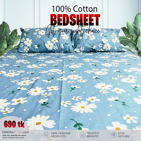 100% COTTON BEDSHEET (KING SIZE)