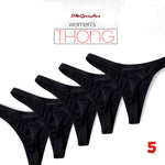 5 PCS LADIES UNDERWEAR Black  THONG